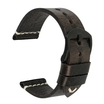 Visoke Kakovosti Usnja Krave Watch Trak Watchband Zapestnica Rjava Vintage Watch band 20 mm 22 mm 24 mm Watchband Z Orodji,