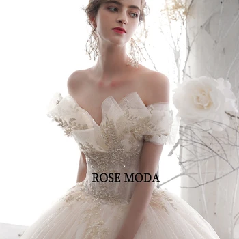 Rose Moda Bleščeče Quinceanera Obleke Princess Obleke Žogo Debutante Obleke Čipke Nazaj