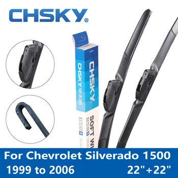 CHSKY Avtomobilski Brisalec Rezilo za Chevrolet Silverado 1500 1999 do leta 2017 Fit Kavljem Ščepec Jeziček Potisnite Gumb Roke Vetrobranski Brisalci