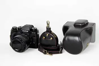Spodaj Odprto Luksuzni PU Usnje Video Kamere Primeru Vrečko Kritje Za Fujifilm XT2 XT-2 XT3 XT-3 Kamera z Ramenski trak