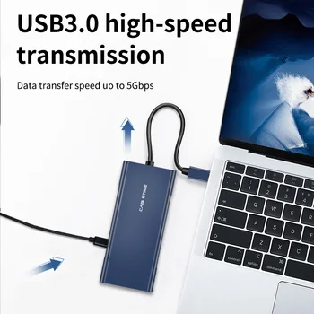 CABLETIME USB C HUB Tip C za Multi USB 3.0, HDMI Adapter Dock za MacBook Pro HUAWEI PC USB-C 3.1 za Ločevanje Vrata USB C HUB C259