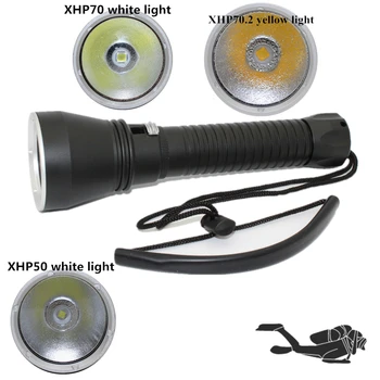 Nepremočljiva Potapljaška svetilka močna XHP70 4200LM XHP50 2600LM LED podvodna bliskavica potapljaško Svetilko lanterna 26650 18650