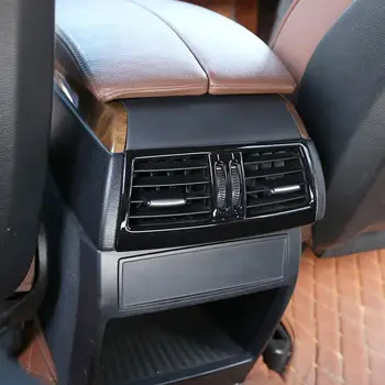Notranjost Ornamenti Sijajni Črna ABS Plastike Zadaj, klimatska Vent Okvir Trim za BMW X5 E70 2008-2013 Modeli Dodatki