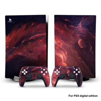 Za PS5 Kože Nalepke Digital Edition Prikrivanje Nalepko Kritje za PlayStation 5 Konzolo in 2 Krmilniki Za PS5 Dodatki