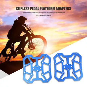 2pcs Aluminija Kolesa Clipless Pedal Platformo Adapterji za SPD KEO Pedala MTB Gorske Ceste, Kolesarske Opreme