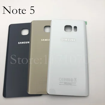 Note5 Nazaj Baterije Zadnji Pokrov steklo Za Samsung Galaxy Note 5 N920 N920F N9200 N920FD Baterije Primeru Stanovanj Samolepilna Nalepka