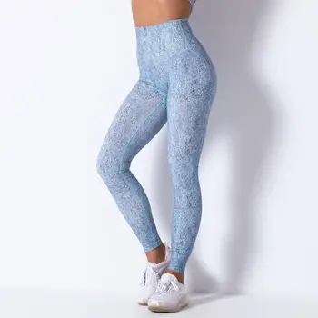 Seksi zadnjico natisnjeni dihanje vlage wicking joga hlače za ženske tekaški športni fitnes hlače Joga Legging Šport Nogavice
