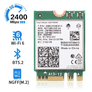 2974Mbps za Intel AX210 Mini PCI-E Wi-Fi 6E Adapter Dual Band Brezžični Bluetooth 5.2 2.4 G/5GHz 802.11 ax Kartico Wifi Za Windows10