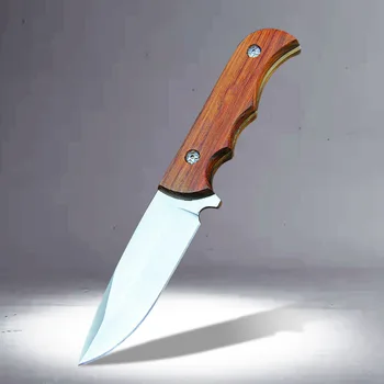 58HRC sandalovine taktično nož za preživetje padalec rezilo iz nerjavečega jekla potapljaški nož naravnost prostem kampiranje lovski nož