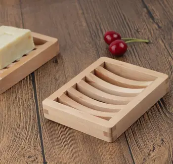 Naravne lesene milo jed pladenj imetnik shranjevanje milo rack ploščo, škatle, posode za kopel, tuš ploščo kopalnica LX1025