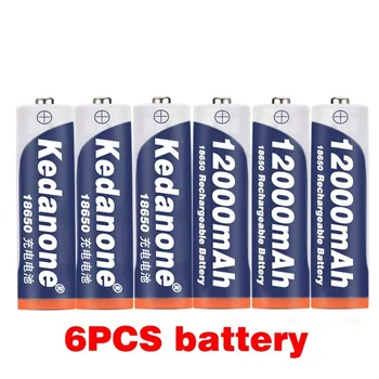 Kedanone 18650 polnilna baterija 3,7 V 12000mAh zmogljivosti li-ionska akumulatorska baterija za Svetilko, Baterije