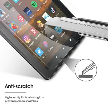Za Amazon fire HD 8 Plus 10. Gen 2020 -9H Ultra Tanek Premium Tablet Jasno Kaljeno Steklo Screen Protector Film Zaščitnik Pokrov