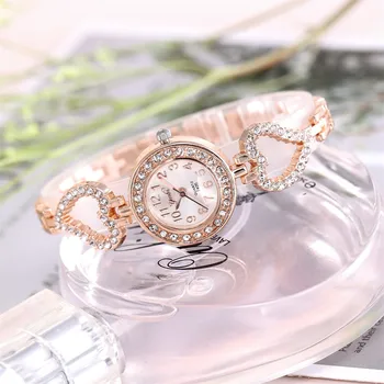 Dame Watch Žensk Posamezne Zlitine Quartz uro Žensk Polno Diamond Luksuzni Watch Ročne Relogio Masculino