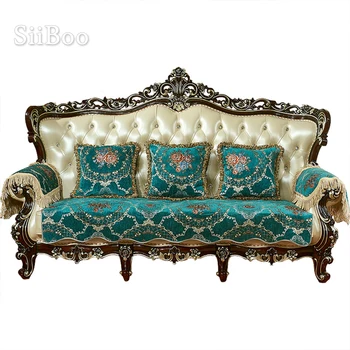 Šri Lanka modni slog vezenino visoko gostoto razkošno non-slip področna kavč kritje funda de sofá canapé SP6169