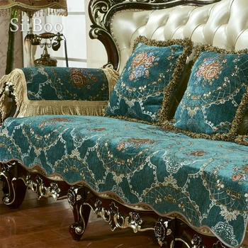 Šri Lanka modni slog vezenino visoko gostoto razkošno non-slip področna kavč kritje funda de sofá canapé SP6169