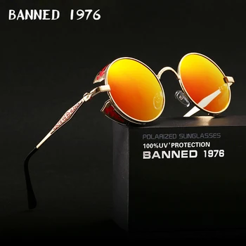 2020 HD Polarizirana Okrogle Kovinske Krog Punk Steampunk sončna Očala za Moške, ženske Premaz sončna Očala oculos de sol Retro masculino