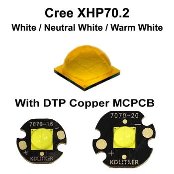 Visoko zmogljiva Cree XHP70.2 Bela / Nevtralna Bela / Topla Bela LED Oddajnik z KDLITKER DTP Baker MCPCB (1 pc)