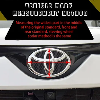 Simbol za Toyota RAV4 LandCruiser Prado HighLander Camry Yaris EZ Corolla Levin Spredaj Zadaj Prtljažnik Značko Volan Nalepka