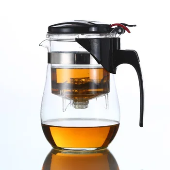 Spodbujanje Pravega stekla čajnik čaja grelnik vode 500 ML snemljiv čaj pot Pritisnite to tipko, da filter čaj