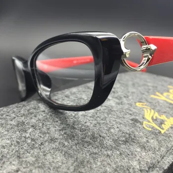 Rdeča Slim Očala Ultralahkih Ženske Optika Očal Okvir Moda Človek Kvadratni Okvir Očal Unisex GG Očala