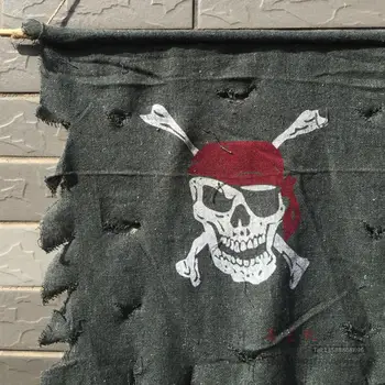 Brezplačna Dostava 1pc 47X53cm Jolly Roger Lobanje Banner Piratsko Zastavo Halloween Party Deco Ponudbe