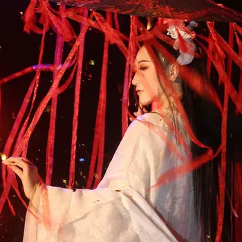 Vila Hanfu Dežnik Traku Dežnik Naoljen Papir Rese Krovne Ženska Dežnik Cvet Fotografija rekvizitov, cosplay Kitajska Japonska