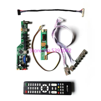 Fit LP150X08 (TL)(A6)/(TL)(A7)/(TL)(A8)/(TL)(A9) Daljinsko 1CCFL 30-Pin LVDS analogni TV VGA AV USB 1024*768 LCD krmilnik kit