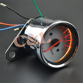 Univerzalni Belo Površino motorno kolo merilnik vrtljajev+0dometer merilnik Hitrosti Merilnik Z Nosilcem