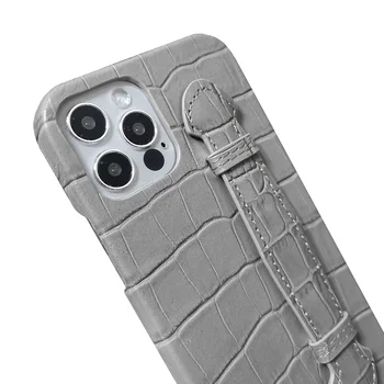 IME po MERI Začetnice Pismo Logotip Genuiune Usnjena torbica Za iPhone 12 Pro Max 2020 Telefon Luksuzni Trak Nosilec Slim Kritje Coque