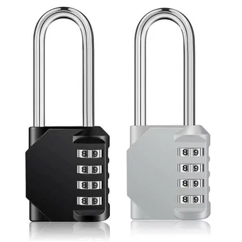 4-Mestno Število Kombinacija Ključavnice Dolgo Gambit Ključavnico Na Prostem Nepremočljiva Zaklenite Kovček Za Prtljago Varnostno Zaklepanje Kodiran