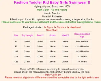 2020 Novih Otroci Baby Dekle Gradient Kopalke Sijoče Bikini Kopalke Crop Tops+Ogrlicom Hlače+Glavo 3Pcs Otrok Dekle Plažo