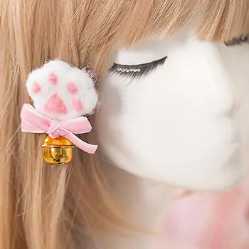 Ženska Luštna Mačka Tacami Pokrivala Dekleta Bowknot Zvonovi Lase Posnetek Lolita Anime Cosplay Kostum Broška