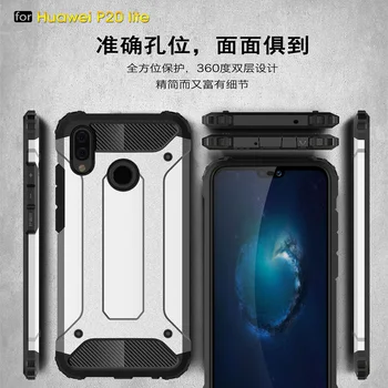 Za Huawei P20 Lite Primeru Silikonski Oklep Lupini Težko PC Nazaj Telefon Kritje Za Huawei P20 Lite Zaščitni ovitek Za Huawei Nove 3E