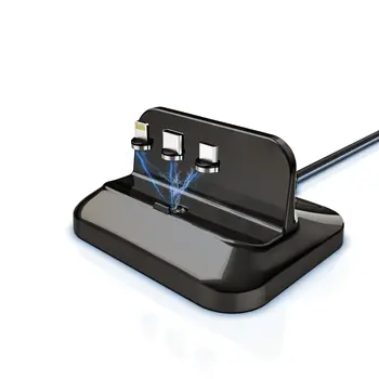 Dropshipping 3 v 1 Magnetni Telefon Polnjenje Dock Postajo USB Podatkovni Kabel Za iPhone Huawei Xiaomi Samsung Micro USB Tip-C (IOS