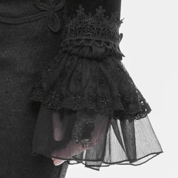 PUNK RAVE Gothic Črna Kratka Victoria palace Jakna z Dolgimi Rokavi Coats Šal Bujno Royal Večerjo Žamet Ženske Cape