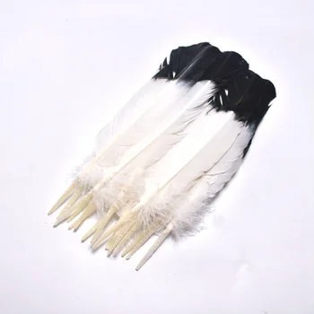 Debelo 50Pcs/veliko 10-12/25-30 cm Črno Obarvane, ki se Odlagajo Imitacije Orel Perje DIY nakit, Okrasni indijski headdress