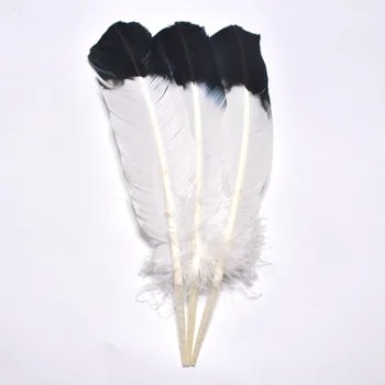 Debelo 50Pcs/veliko 10-12/25-30 cm Črno Obarvane, ki se Odlagajo Imitacije Orel Perje DIY nakit, Okrasni indijski headdress