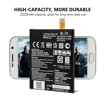 BLT9 Litij-Mobilni Telefon Baterija BL-T9 za LG Google Nexus 5 BL T9 E980 Nexus G D820 D821 2220mAh Zamenjava Baterije z Orodji,