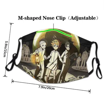 Zaščita je Maska Znak Plakat Smešno Unisex Je Obljubil Neverland Anime Stroj Tkanine Masko za Zaščito Respirator Žarilna
