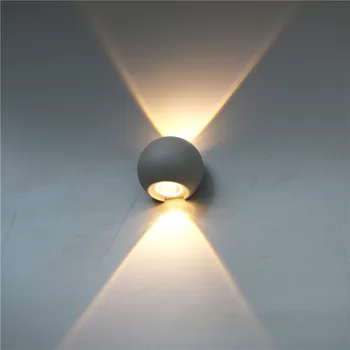 6W Zaprtih prostorih LED Stenska Svetilka Gor Dol Stenske Luči Aluminija Nepremočljiva Stenske Luči na Prostem Verando Vrt luç RF50