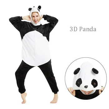 Kigurumi Samorog Pajama Odraslo Žival Onesies Za Ženske, Moške Zimske Zmaj Pižamo Kugurumi Sleepwear Flanela Pijamas Panda Pyjama