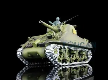 Henglong 1/16 Obsega TK 6.0 S Nadgrajeno M4A3 Sherman RTR RC Tank 3898 W/ 360 Kupolo TH12815