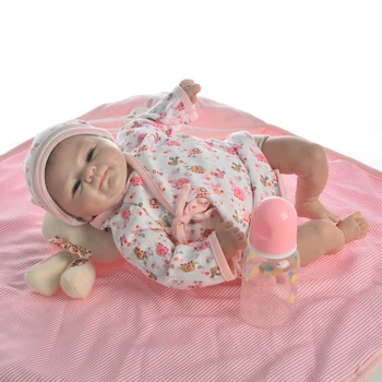 KUKADOLL Simulacije 17 Palčni Prerojeni Baby Doll Krpo Telo 42 CM Bebe Prerojeni Realista Baby Doll Igrača Za Otroka, Rojstni dan Božično Darilo