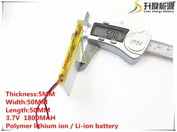 3.7 V,1800mAH,[505050] PLIB; polimer litij-ionska / Litij-ionska baterija za GPS,mp3,mp4,mp5,dvd,bluetooth,model igrača