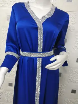 Luksuzni Arabski Obleke, Svila Diamond Muslimanskih Abaya Hidžab Obleko Traku Vestidos Jopico Kimono Dolgo Haljo Halje Eid Ramadana Islamsko