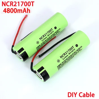3,7 V NCR21700T li-lon baterij 4800mAh 21700 15A 5C Stopnja Praznjenja ternary litijeve baterije DIY Varilni Kabel