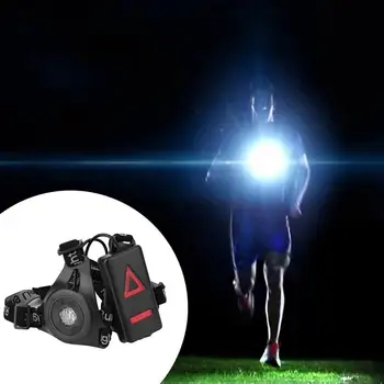 Šport na prostem, ki Teče Luči LED Svetilka Noč opozorilna Lučka USB Charge Prsih Lučka za Pohodništvo, Kampiranje Koles Varnost Orodje
