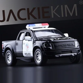 Visoko Simulacije Lepe Diecasts&Igrača Vozila: KiNSMART Avto Styling Ford F150 Raptor Policija CCar 1:46 Zlitine Diecast SUV Model