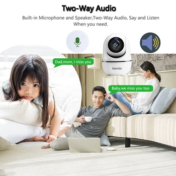 Hamrolte WIFI Kamera HD1080P Mini Pan/Tilt IP Kamero Nightvision Two-Way Audio Zaznavanje Gibanja XMEYE Oblak ICsee Baby Monitor