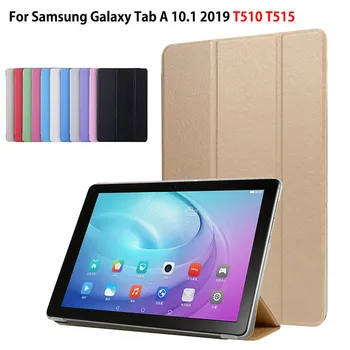 Ohišje Za Samsung Galaxy Tab 10.1 2019 T510 T515 SM-T510 SM-T515 Kritje Capa Tablet PU Usnja Flip Stojalo, kovček+screen protector